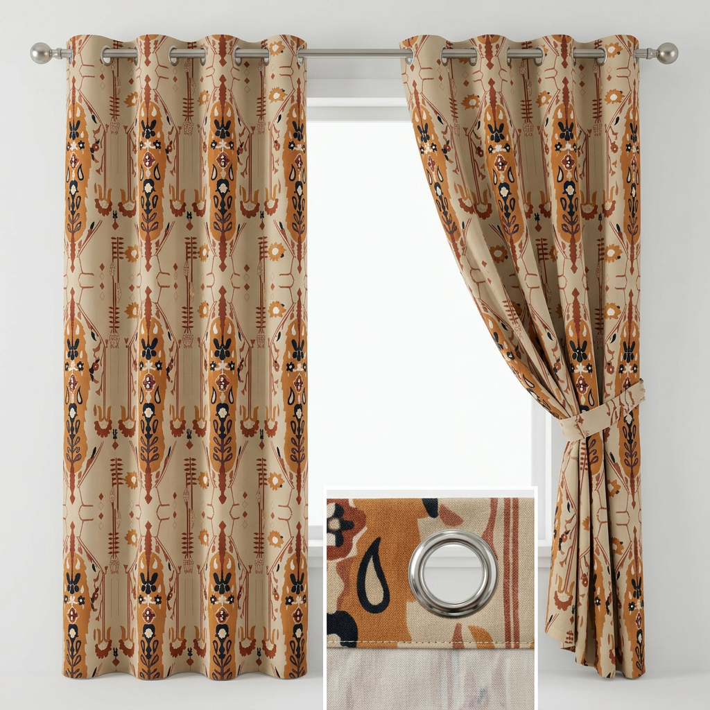 Bohemian Parisian Style Upholstery Curtains