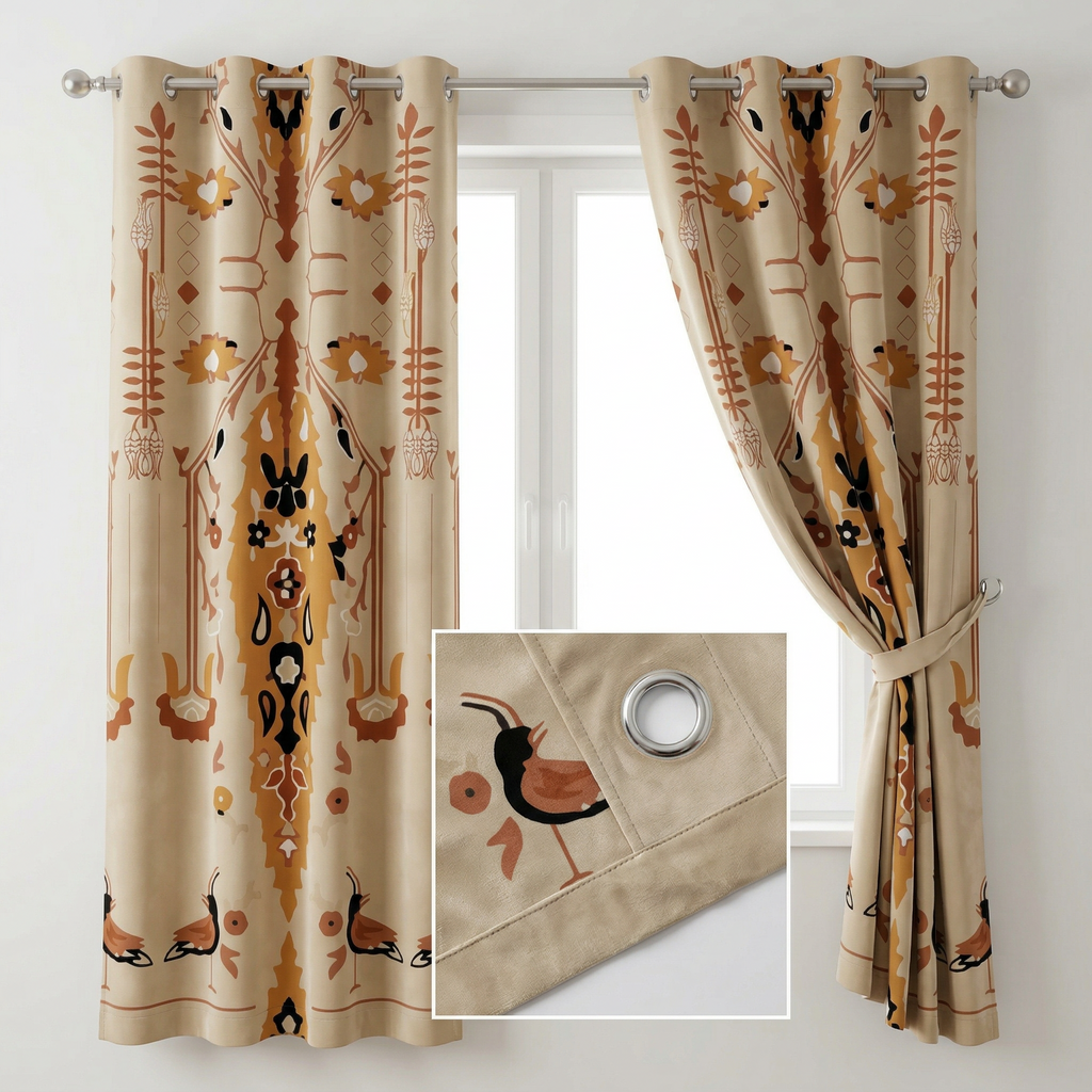 Ethnic Print Curtains