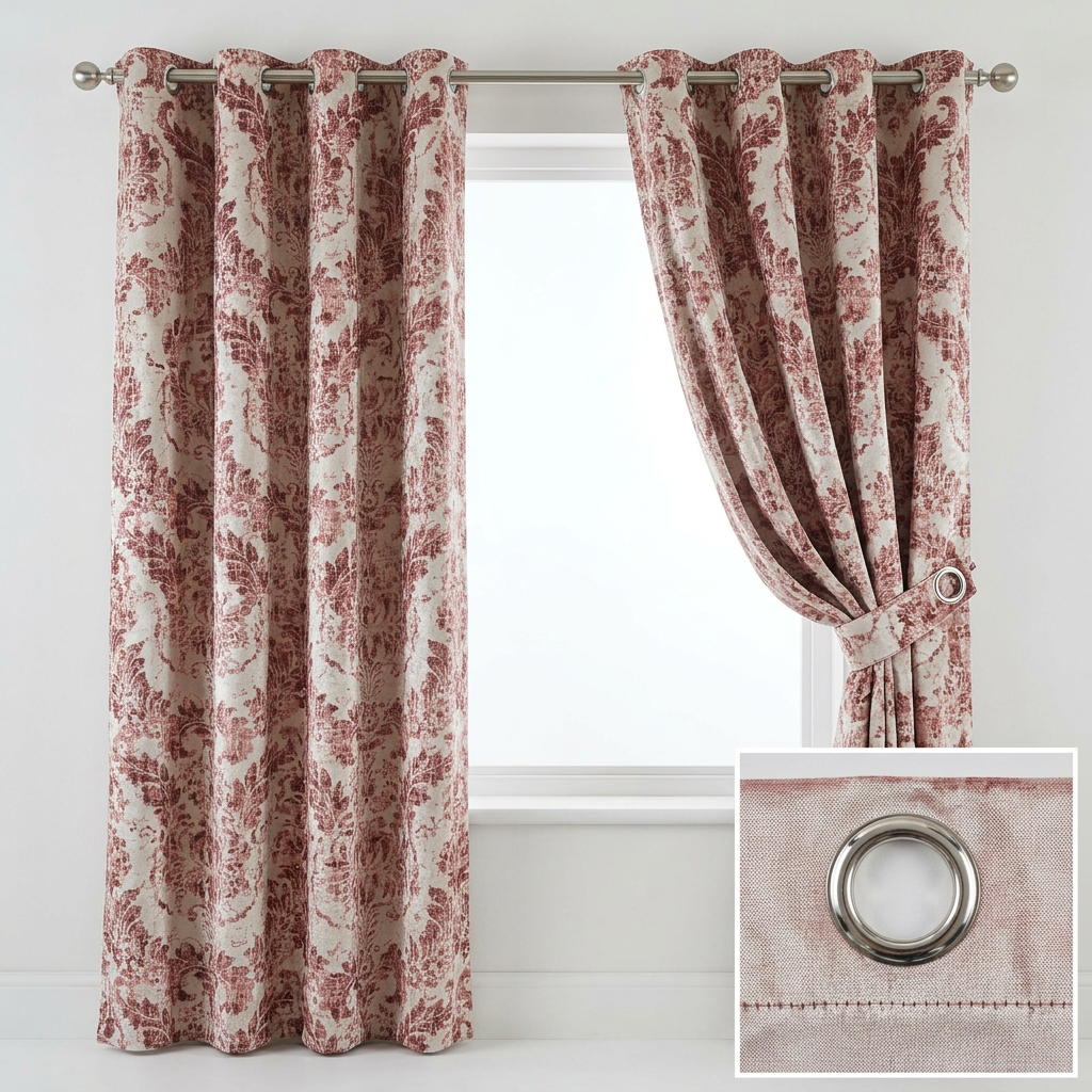 Vintage Floral Damask Curtains