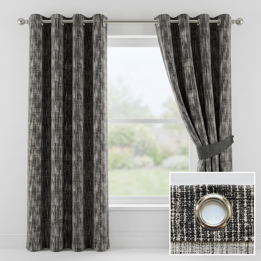 Textured Chenille Pattern Curtains