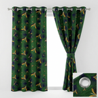 Green Ginkgo Leaf Curtains