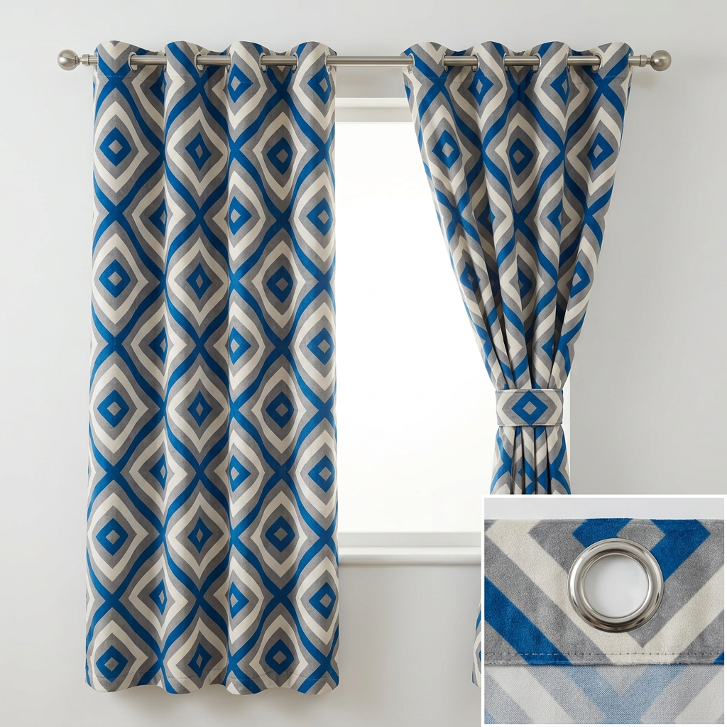 Geometric hexagon Curtains