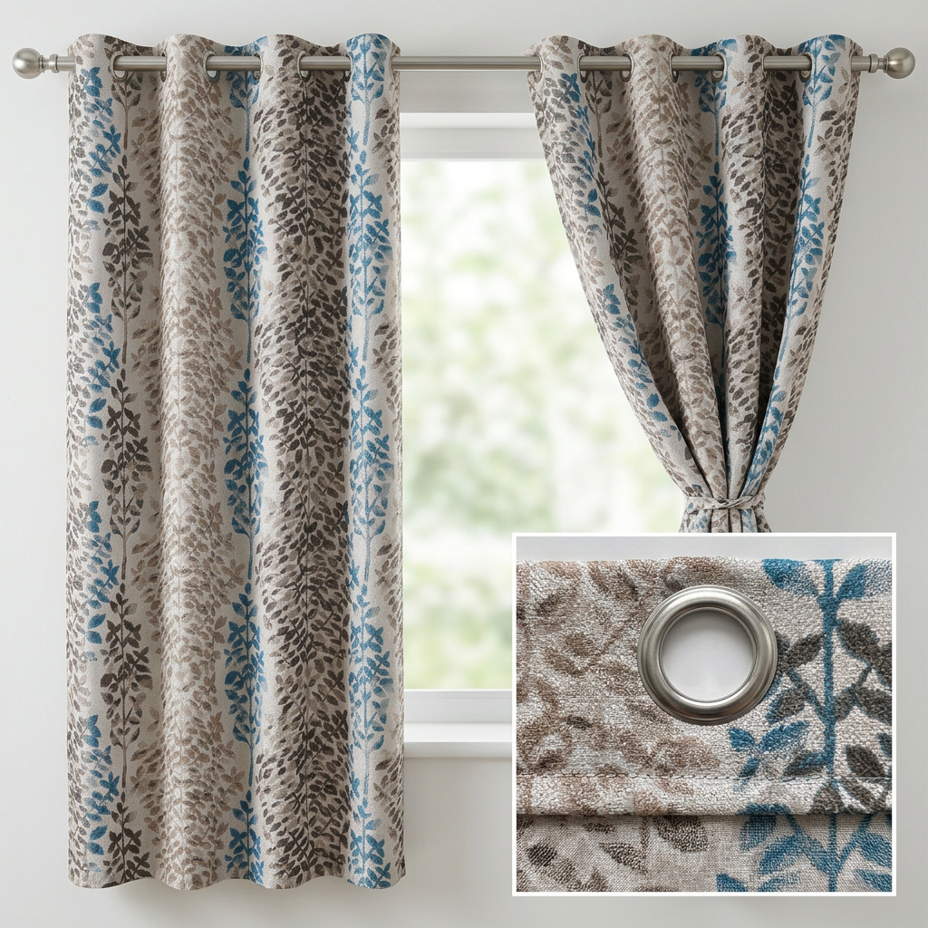 Sage Leaf Botanical Curtains