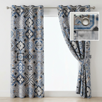 Vintage Terracotta Pattern Curtains