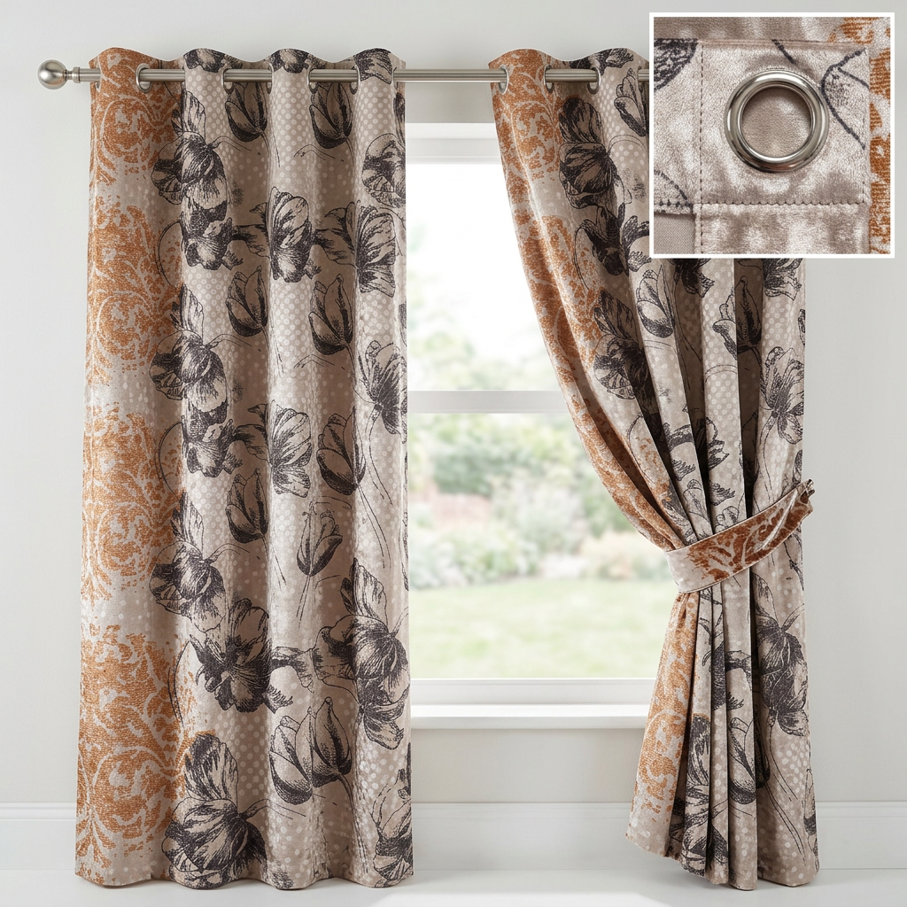 Vintage Ochre Curtains