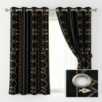 Contemporary Black And Gold Curtains