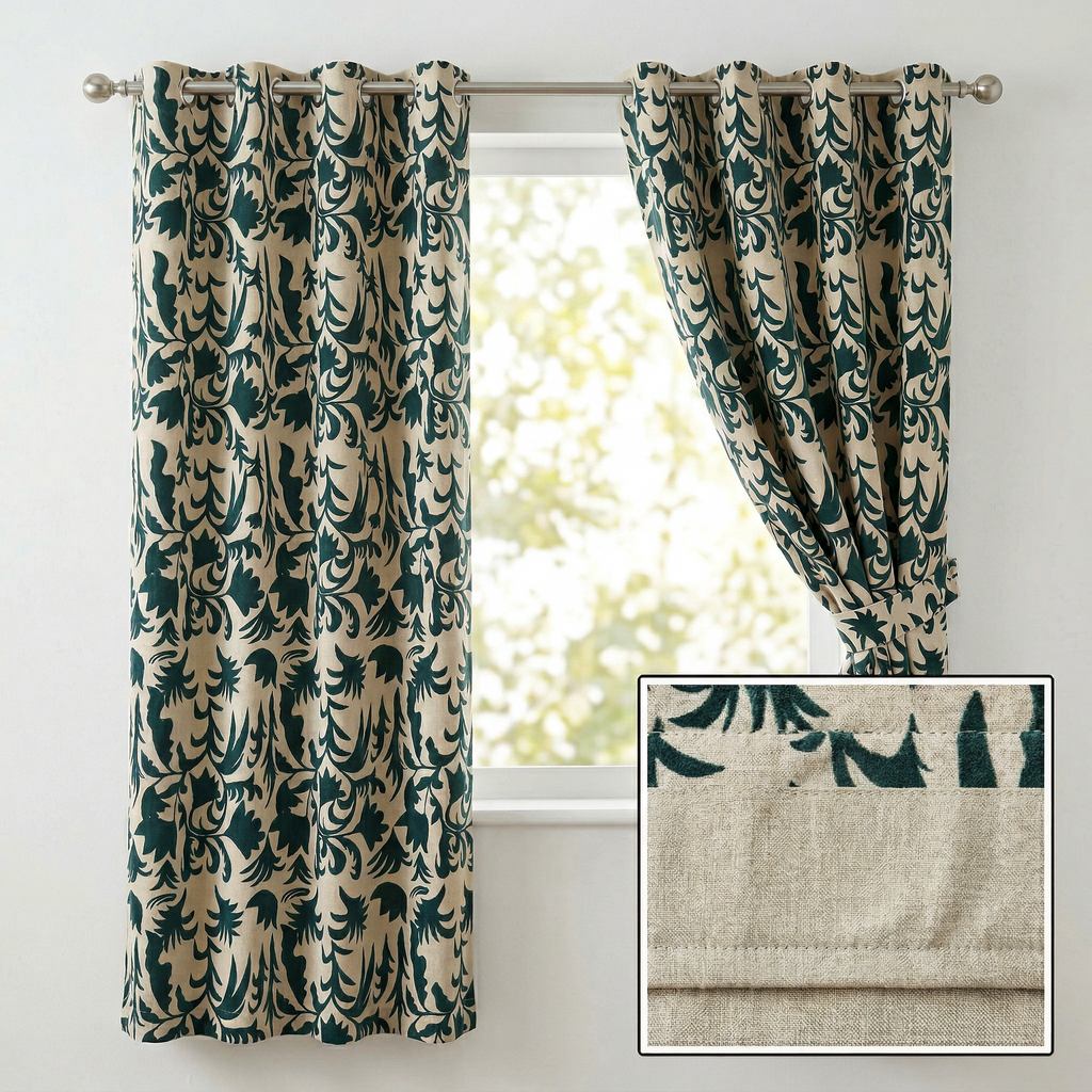 Vintage Flowers Curtains