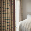 Natural Woven Check Curtains