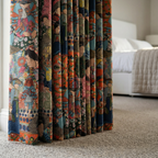 Designer Fabric With illustration People Curtains