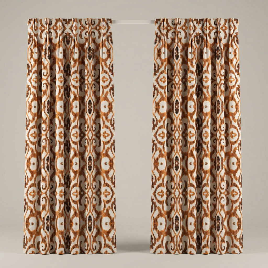 Brita Terracotta Linen Curtains