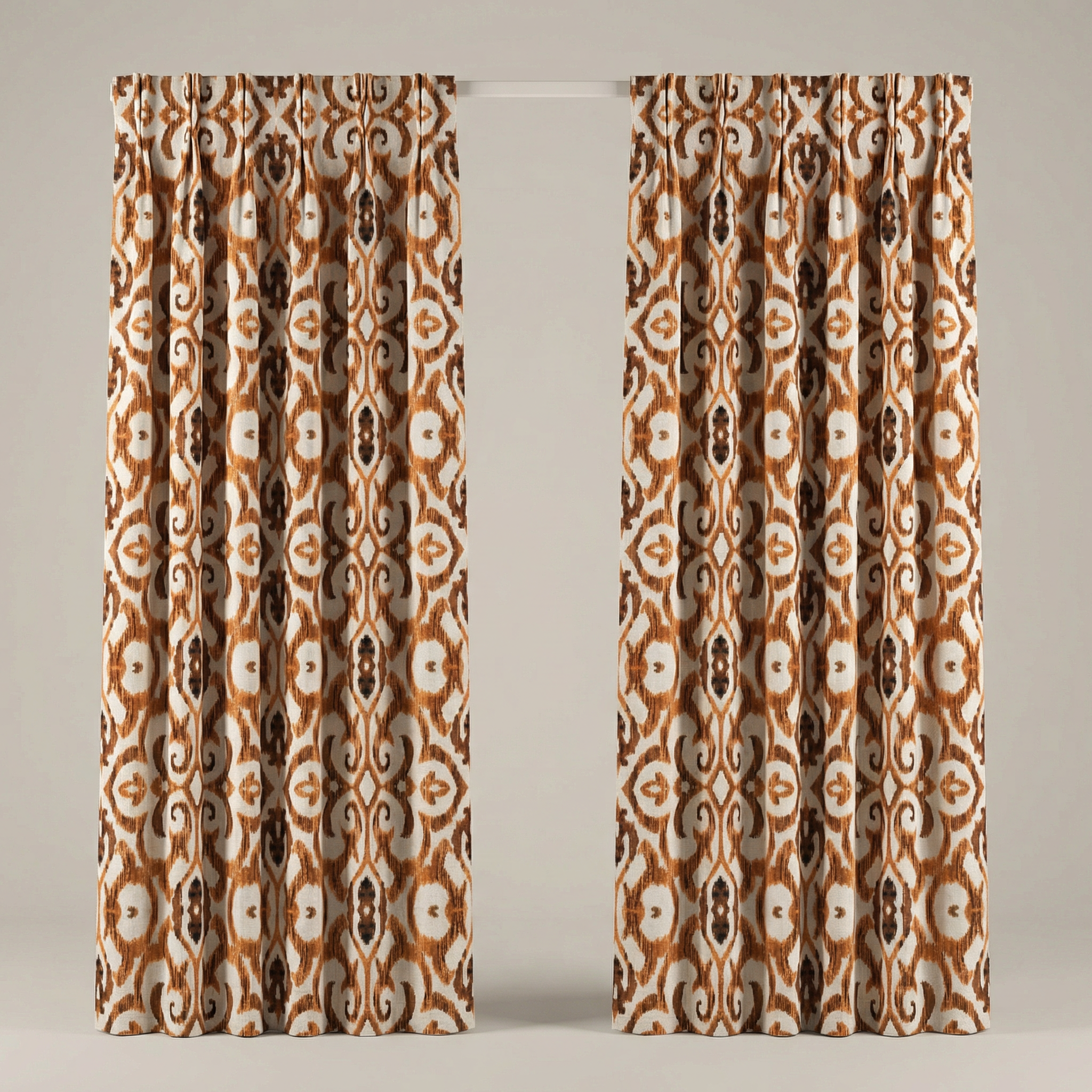 Brita Terracotta Linen Curtains