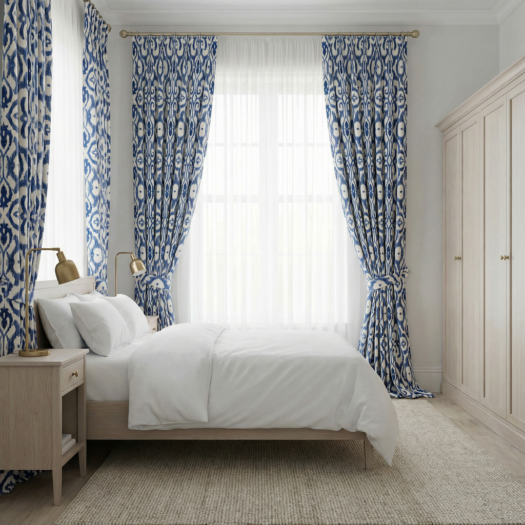 Marrakech Ink Blue Curtains