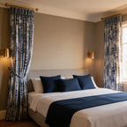 Navy Blue Dots Curtains
