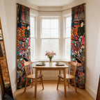 Designer Fabric With illustration People Curtains