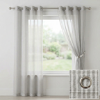 Vertical Stripe Linen Blend Cotton Curtains