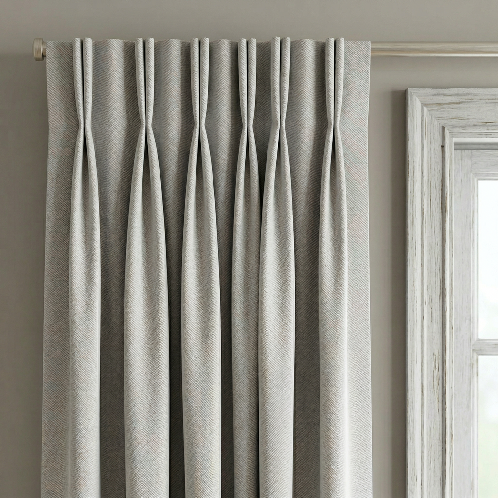 Fine Slub Weave Modern Curtains