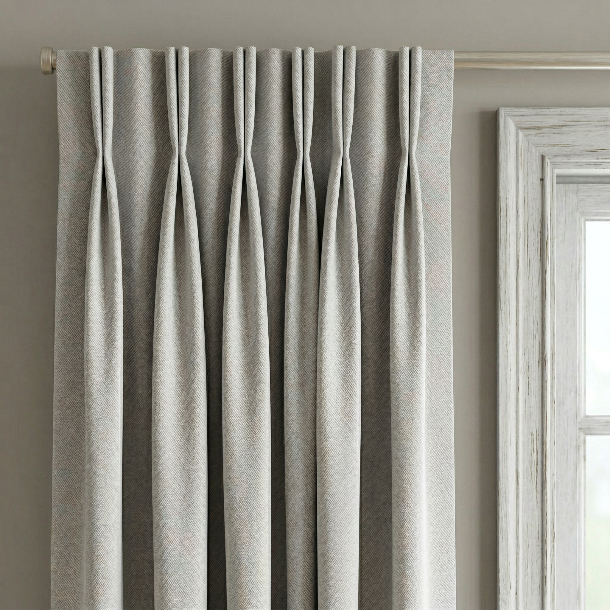 Fine Slub Weave Modern Curtains
