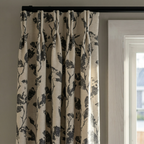 Dusky Floral Leaf Curtains