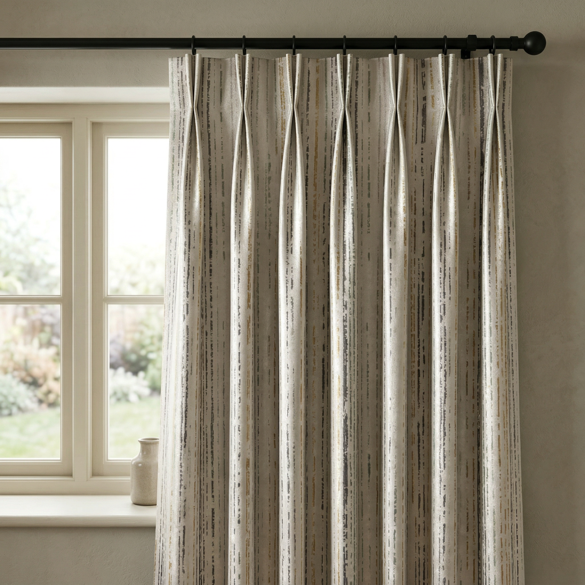Metallic Stripe Curtains