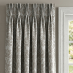 Traditional Cream And Beige Damask Jacquard Curtians