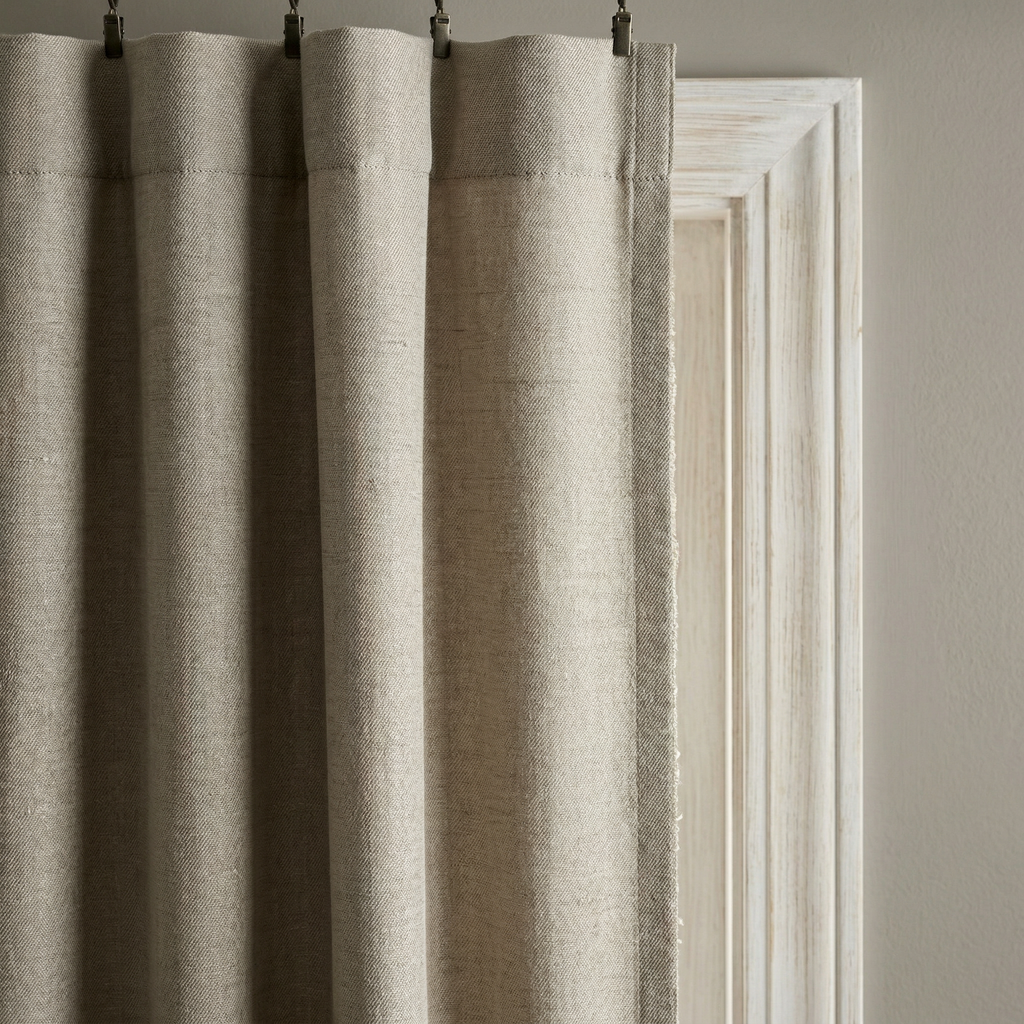 Fine Slub Weave Modern Curtains