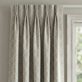 Modern Champagne Gold Trellis Geometric Curtains
