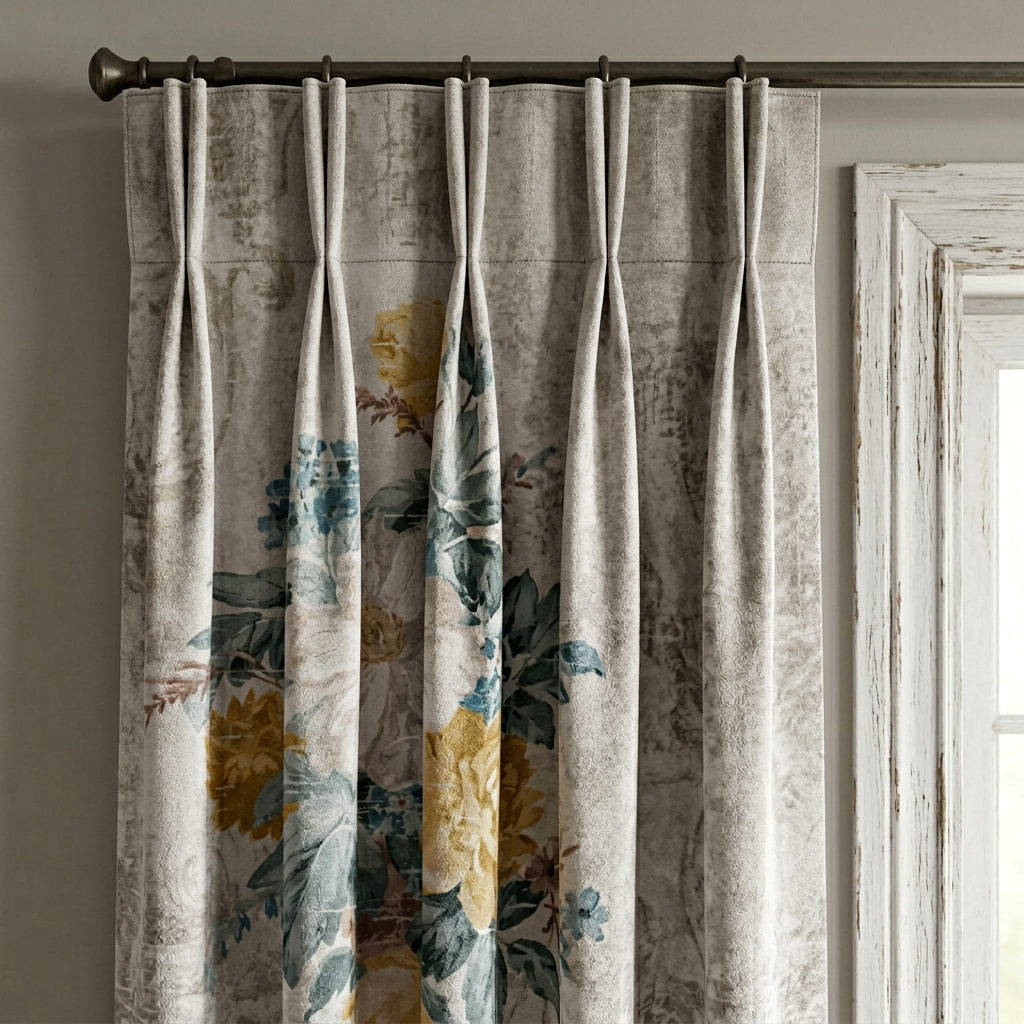 Magenta Floral Statement Curtains