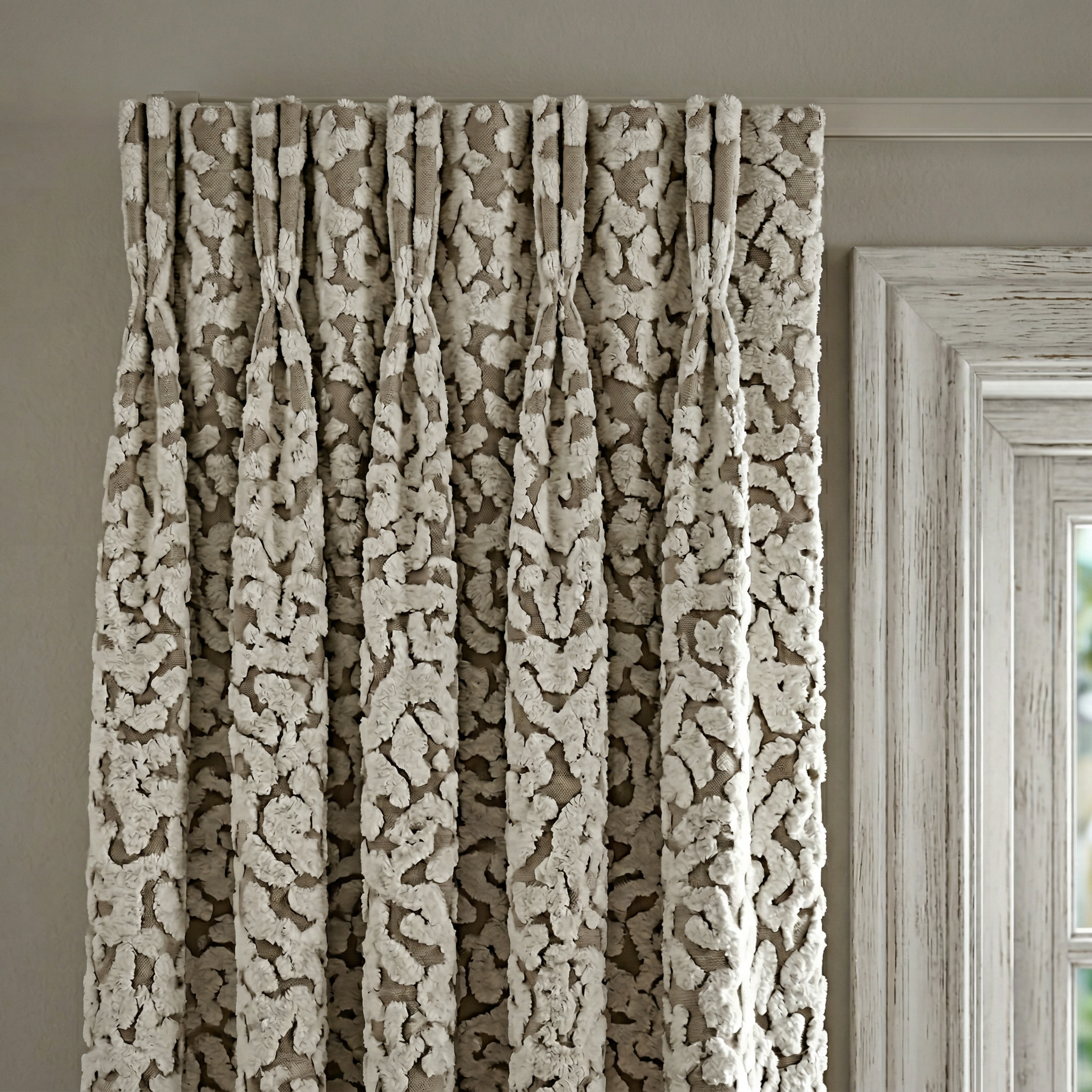 Luxury Ivory Textured Curtains