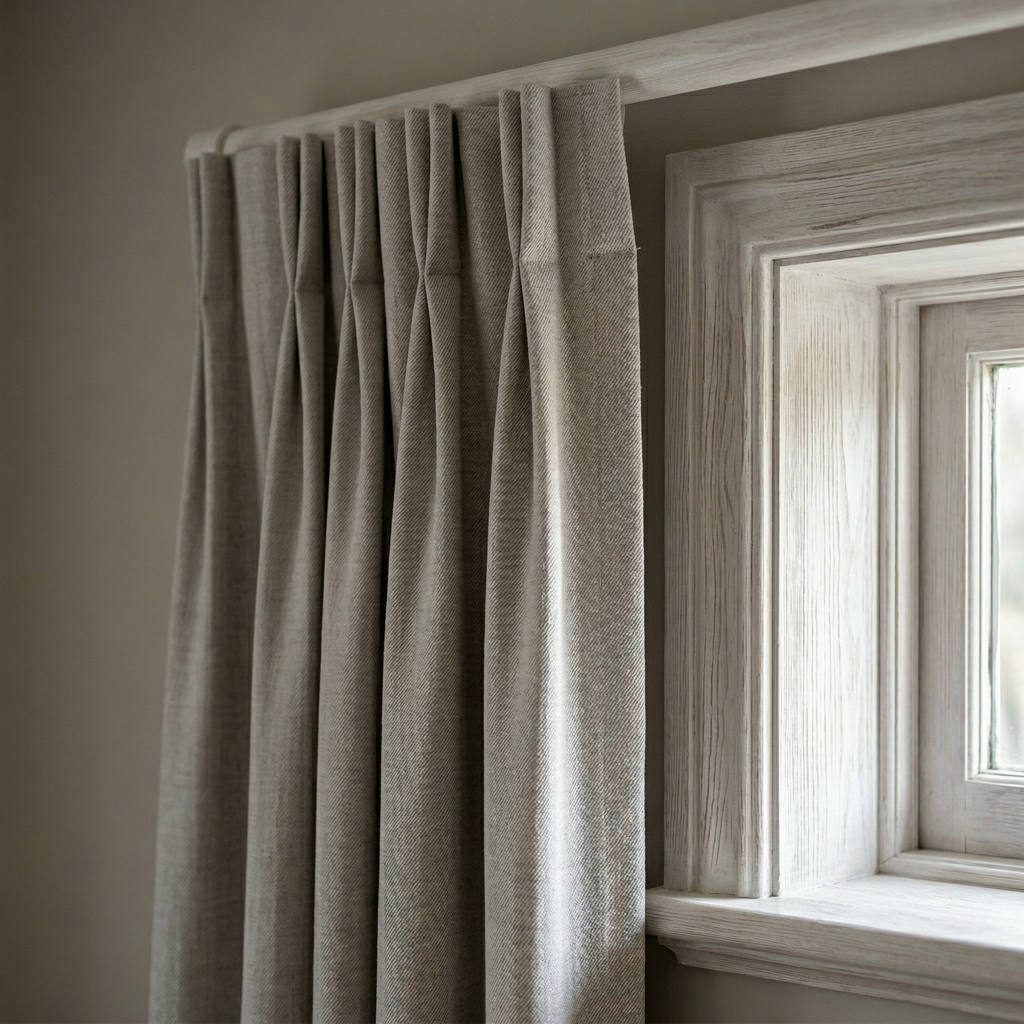 Minimalist Light Gray Fine Slub Weave Curtains