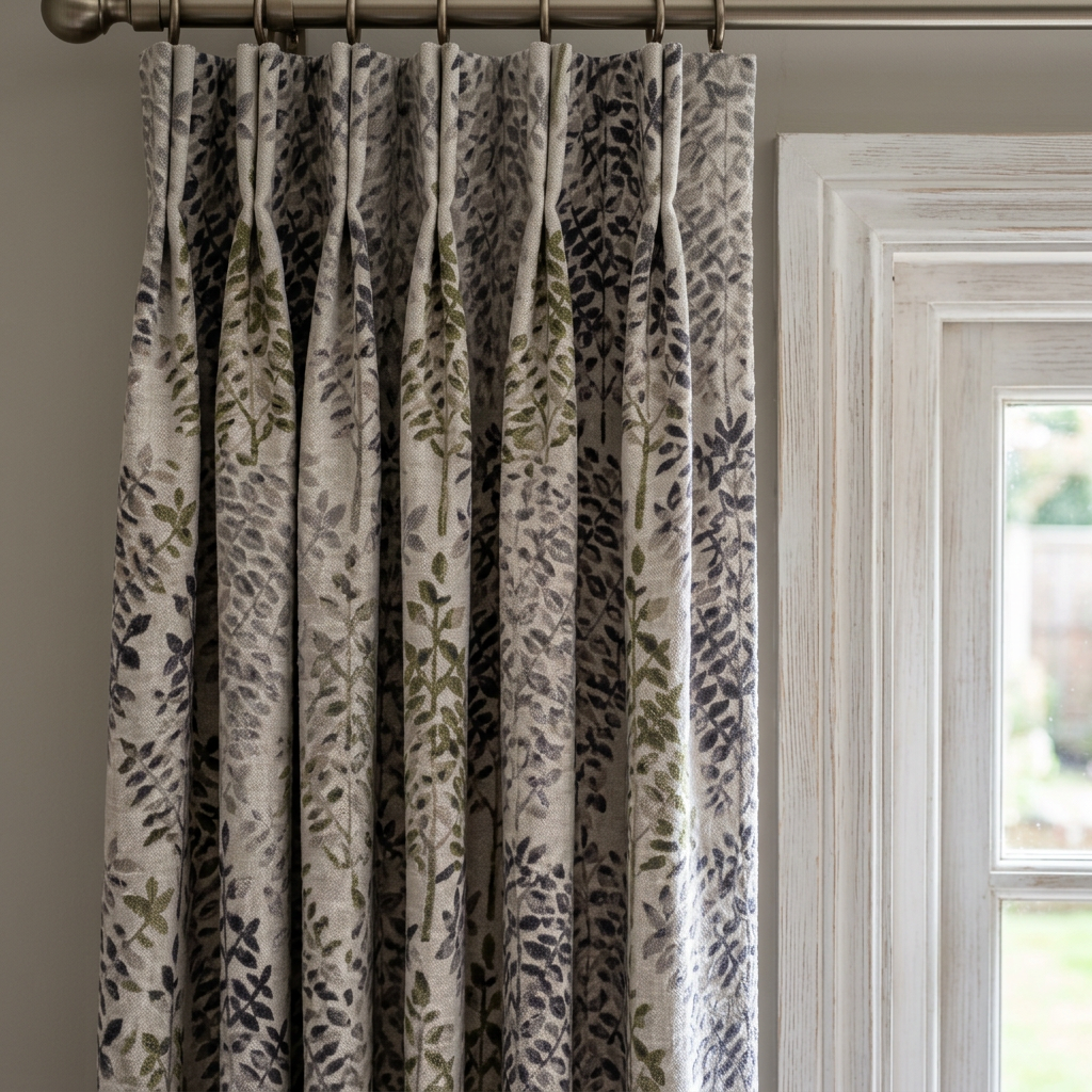 Sage Leaf Botanical Curtains