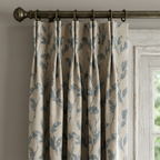 Dusky Floral Leaf Curtains