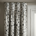 Abstract Grey Crackle Curtains