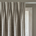 Sophisticated Oatmeal Shimmer Textured Curtains