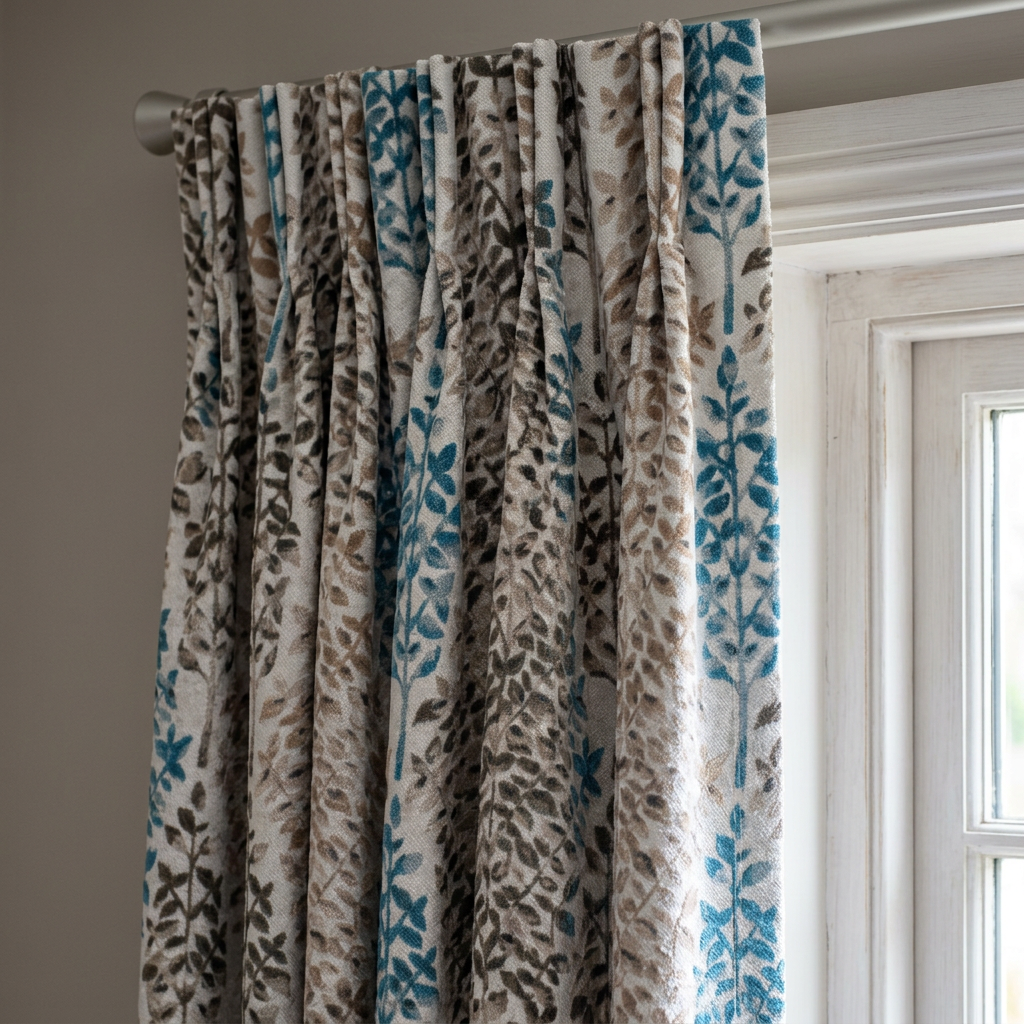 Sage Leaf Botanical Curtains