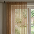Modern Neutral Tassel String Net Curtain