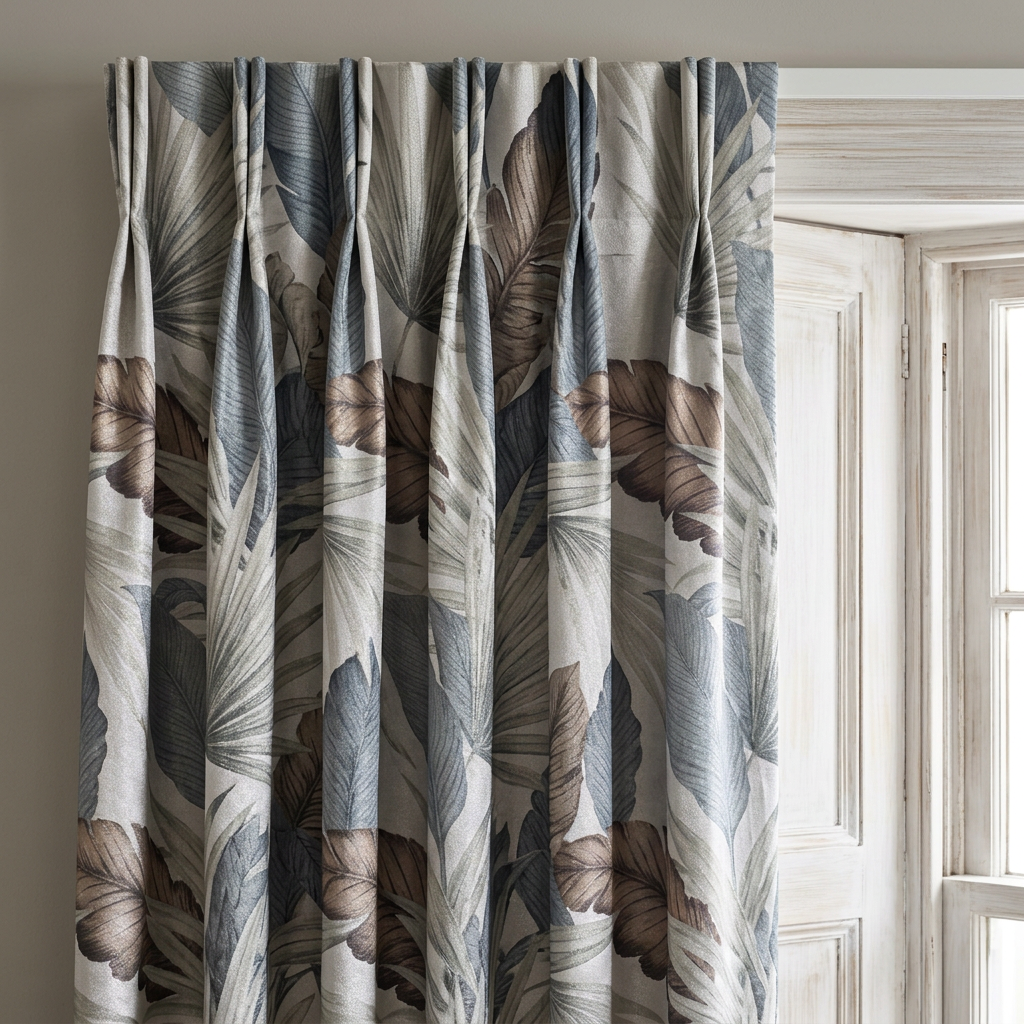 Botanical Palm Leaf Curtains