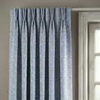 Blue Geometric Squares Curtains