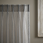 Square Grid Linen Effect Net Curtains