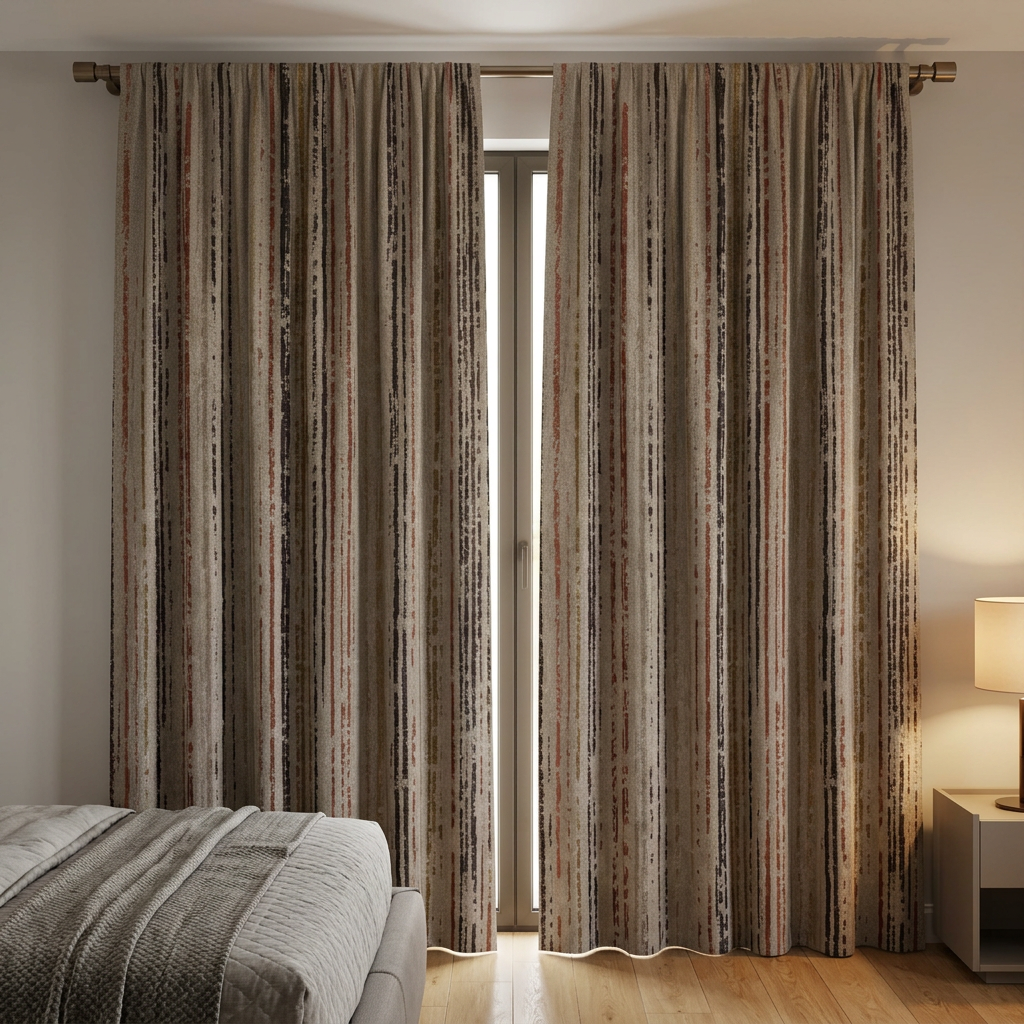 Metallic Stripe Curtains