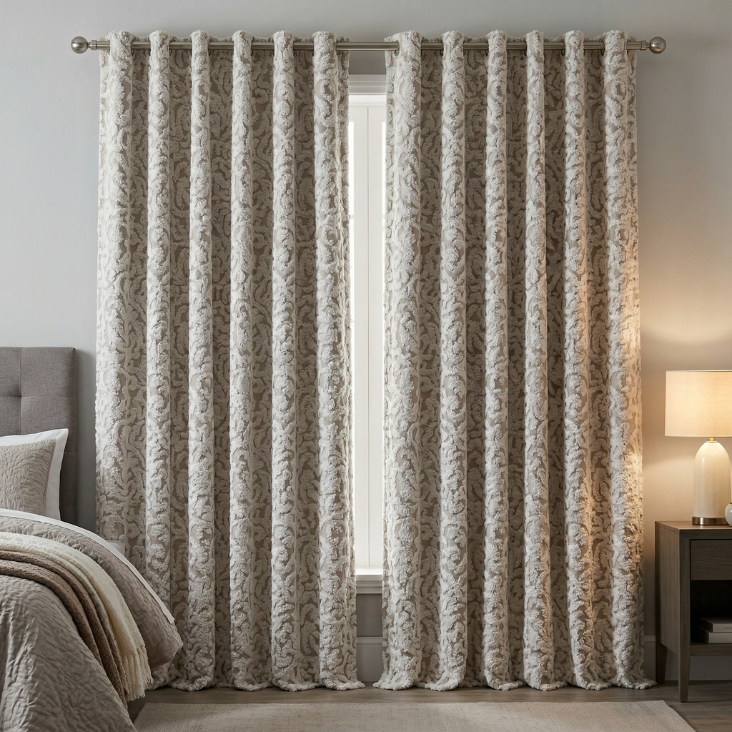 Luxury Ivory Textured Curtains