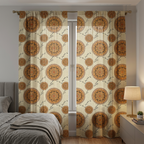 Bohemian Gold Circles Curtains