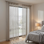 Silver Grey Open Mesh Net Curtains