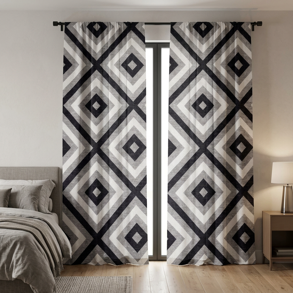 Geometric hexagon Curtains