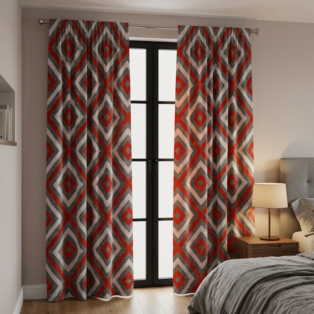 Geometric hexagon Curtains