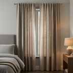 Fine Slub Weave Modern Curtains