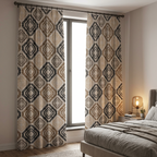 Geometric Diamond Pattern Curtains