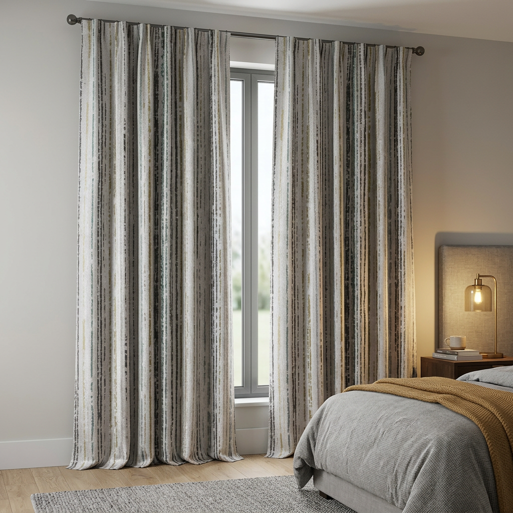 Metallic Stripe Curtains