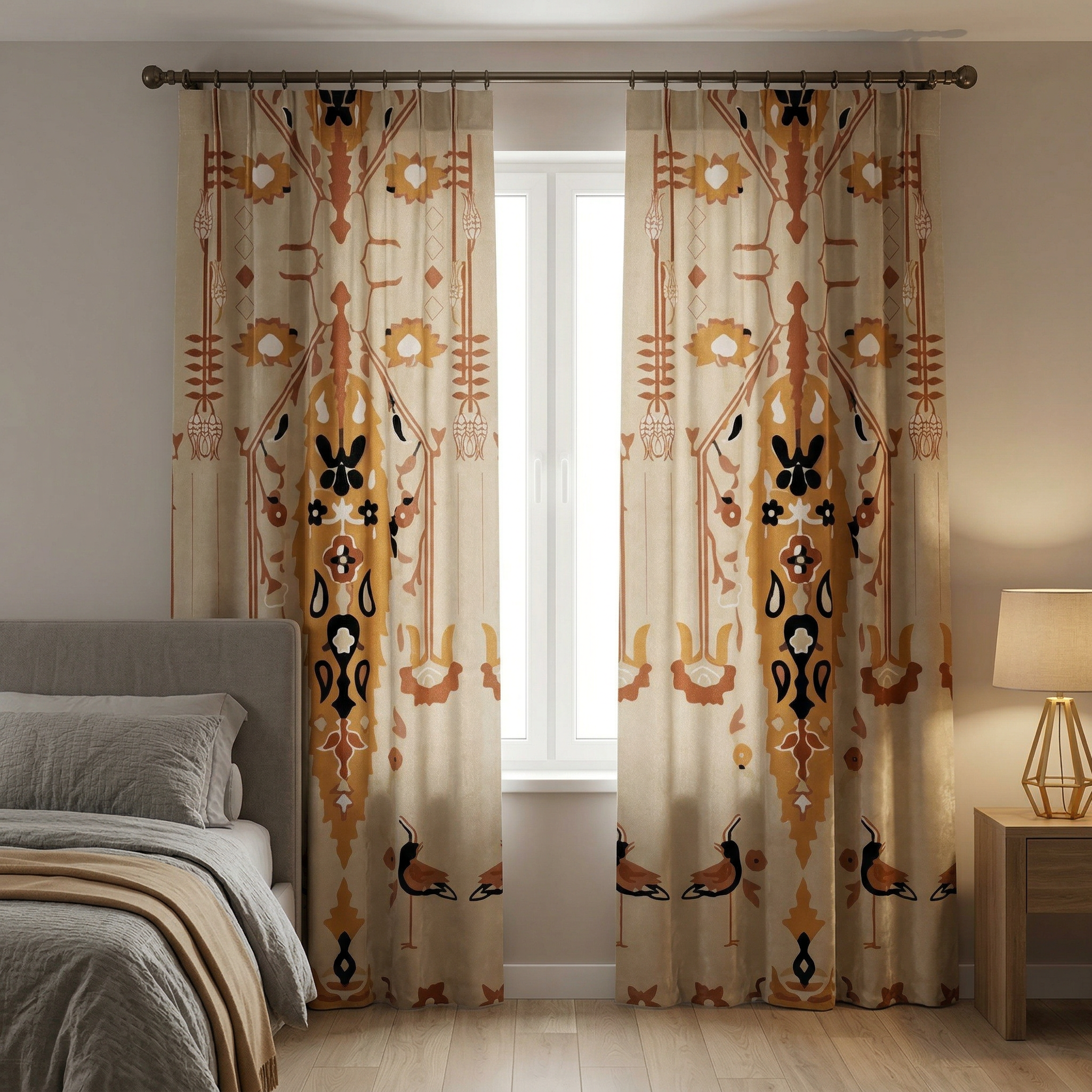 Ethnic Print Curtains