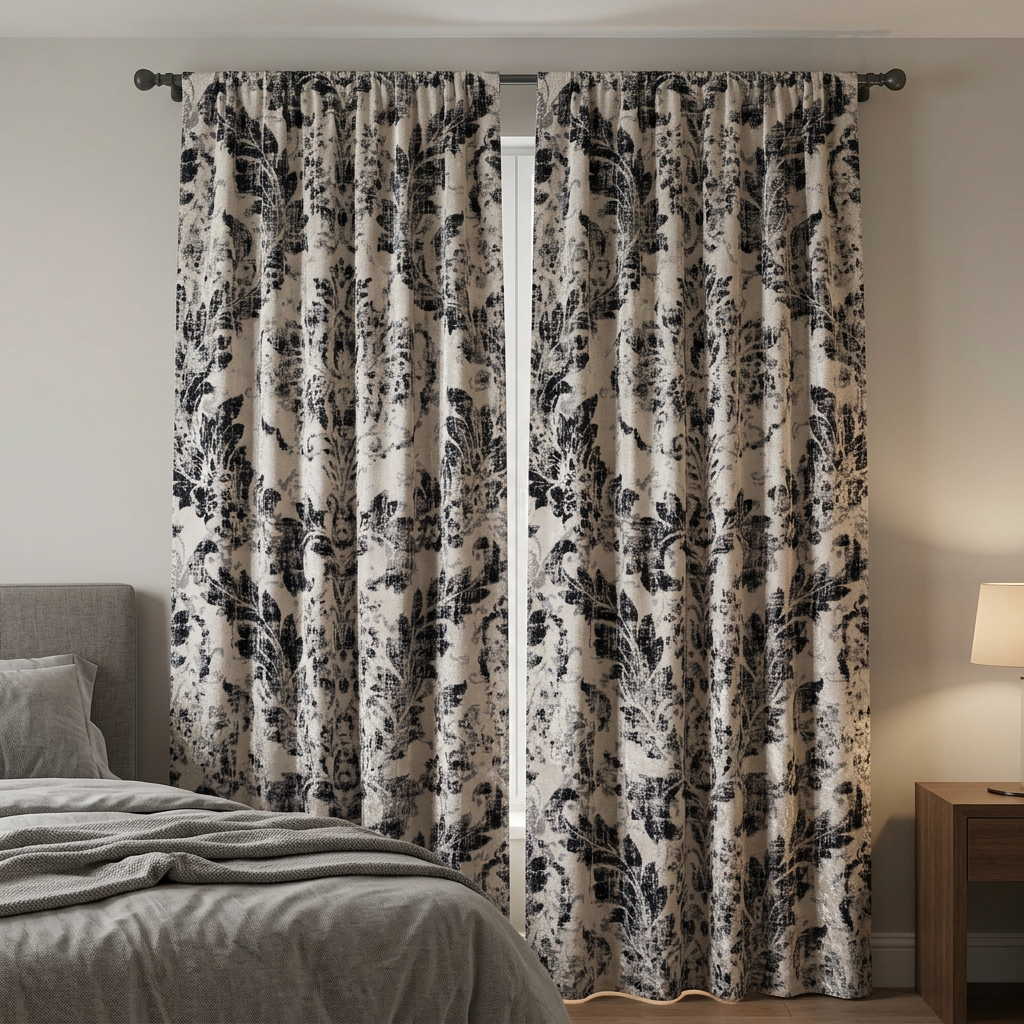 Vintage Floral Damask Curtains