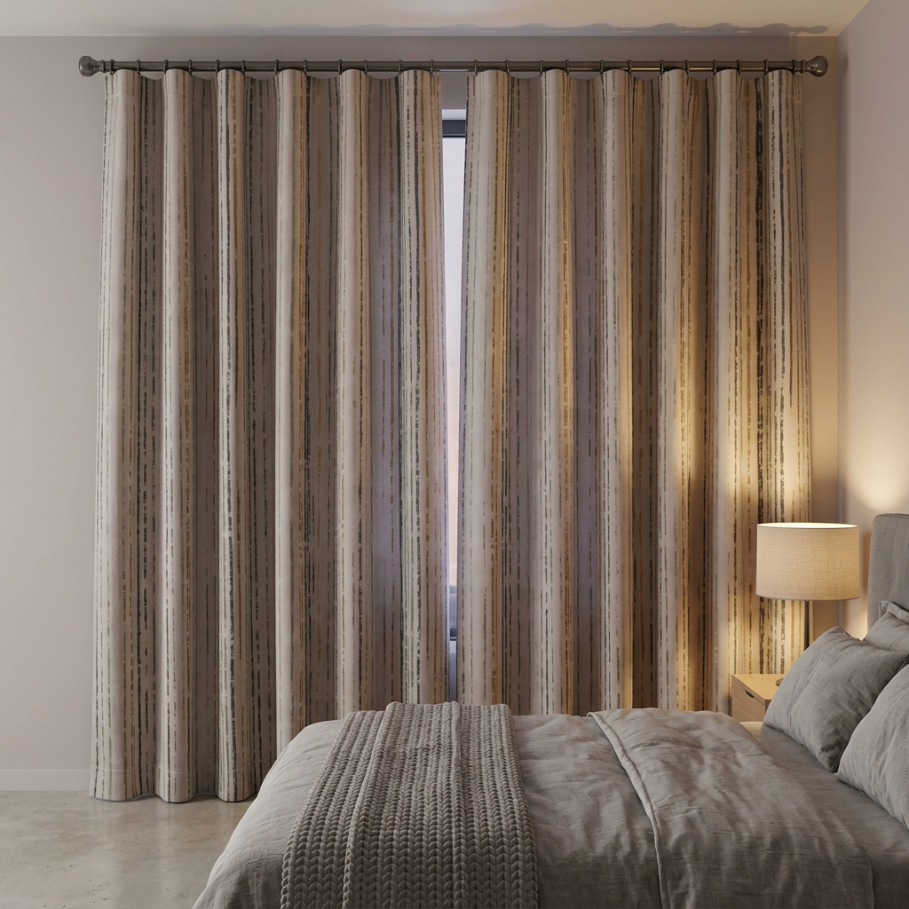 Metallic Stripe Curtains